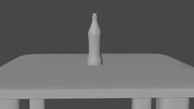 bottle table with on top