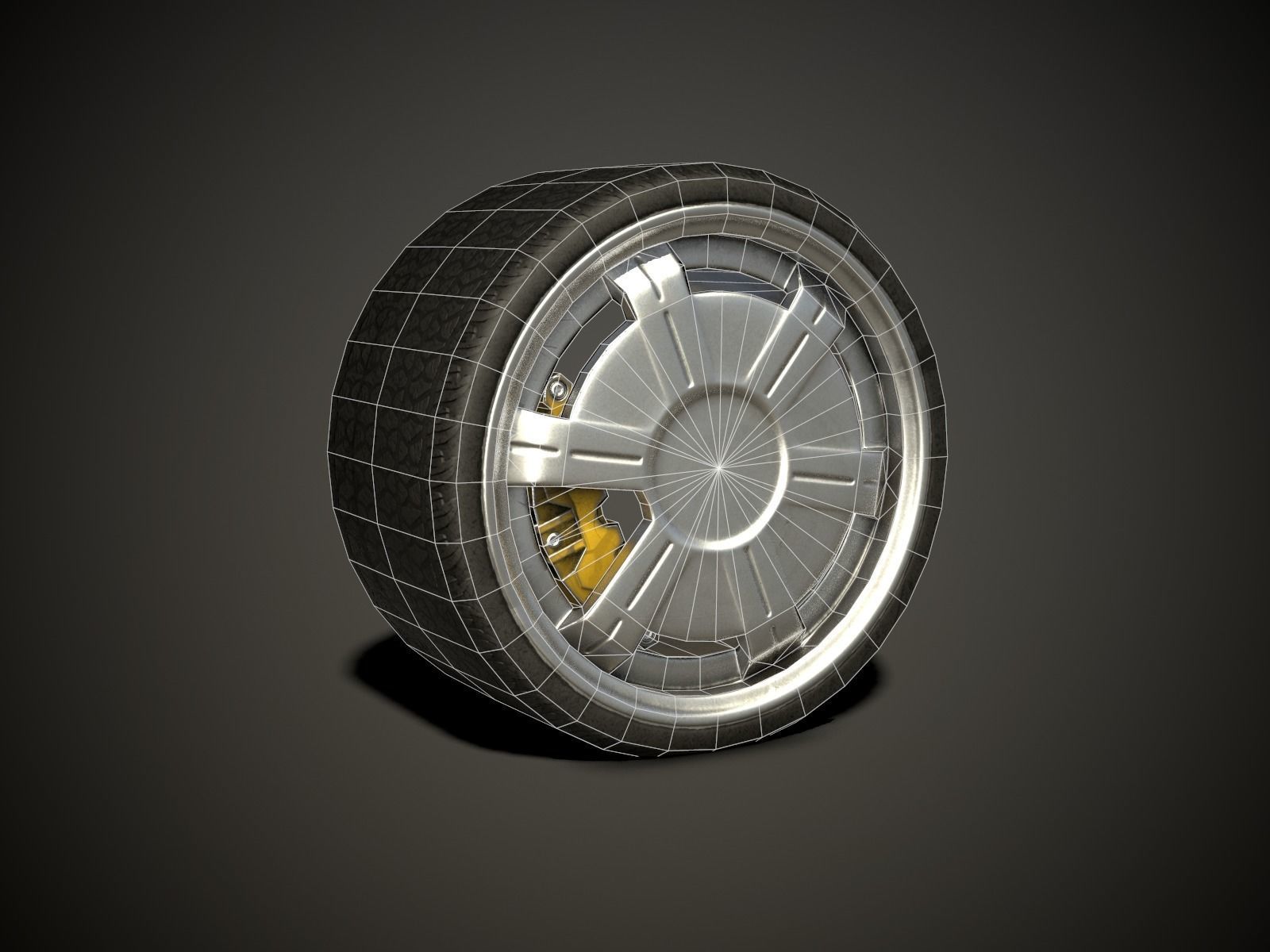 WHEEL AND TIRE 1 3D model Low-poly 3D model_2