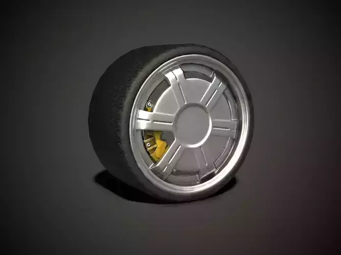 WHEEL AND TIRE 1 3D model Low-poly 3D model WHEEL AND TIRE 1 3D model Low-poly 3D model