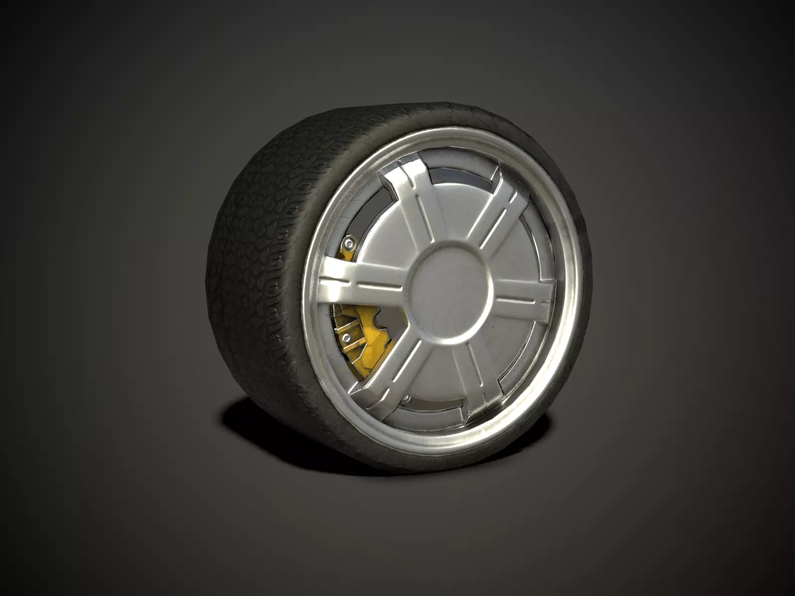 WHEEL AND TIRE 1 3D model Low-poly 3D model_0