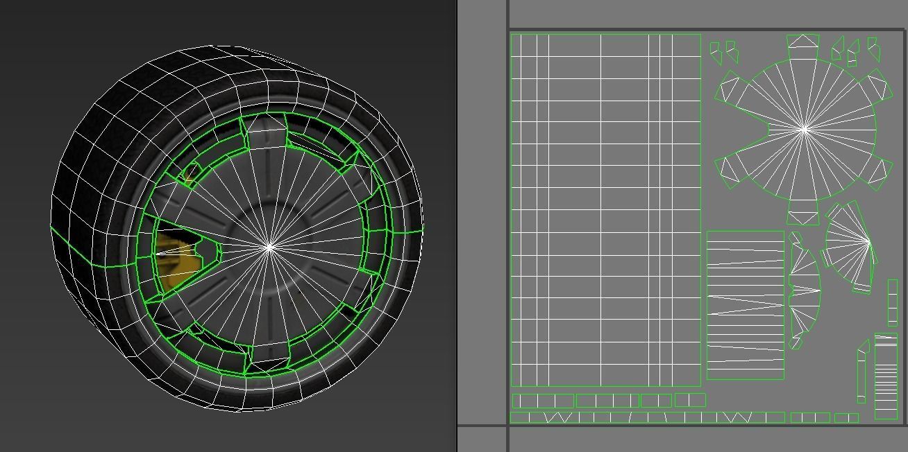 WHEEL AND TIRE 1 3D model Low-poly 3D model_3