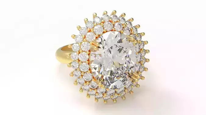 cluster ring 3d print ring