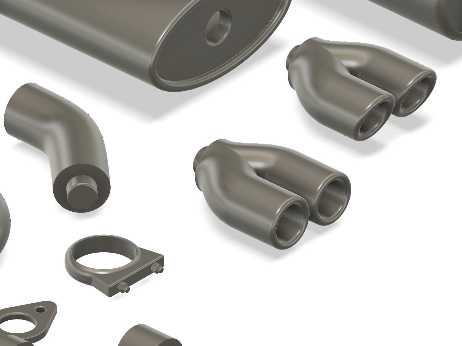 3d printable adaptable scale exhaust system 3D print model_5