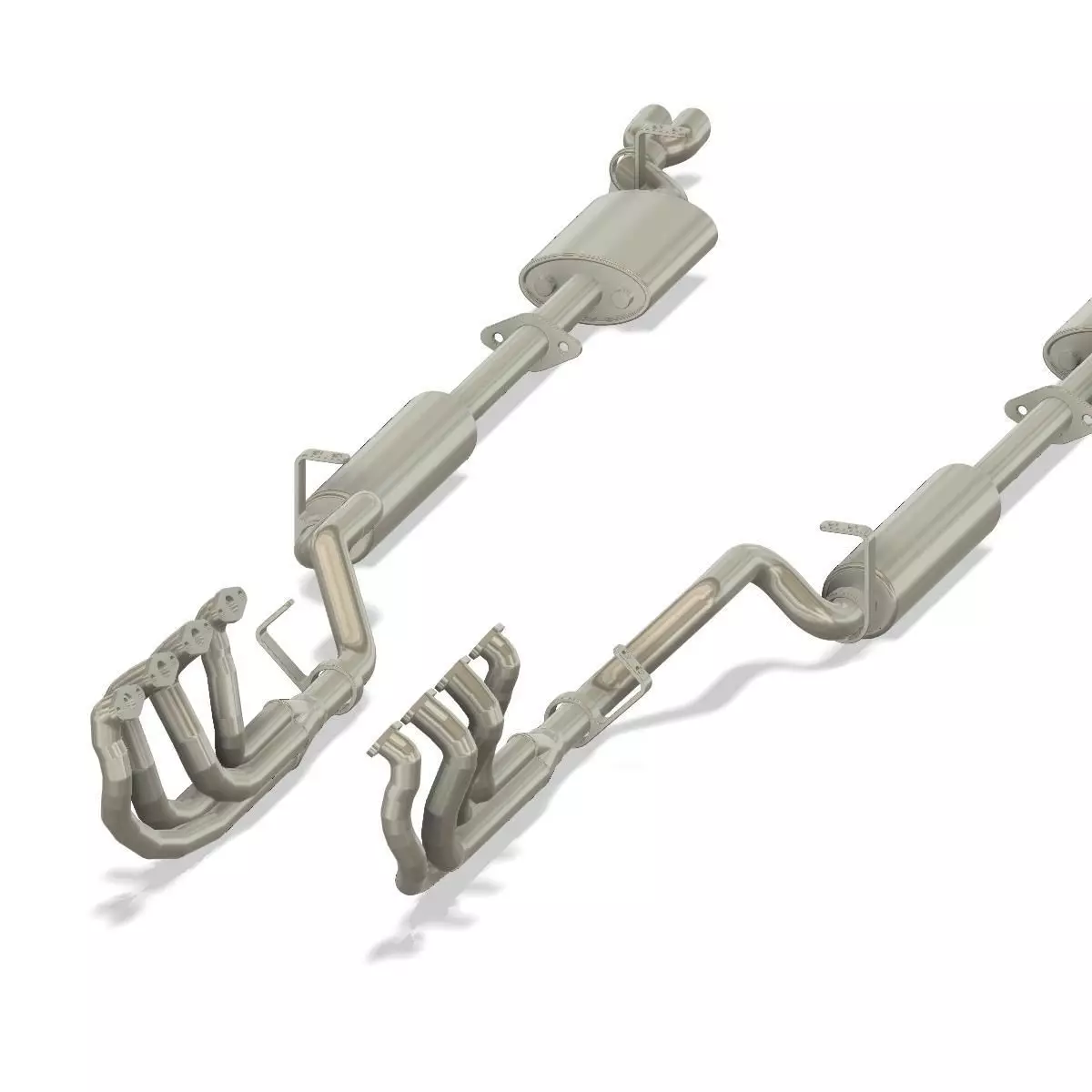 3d printable adaptable scale exhaust system 3D print model_0