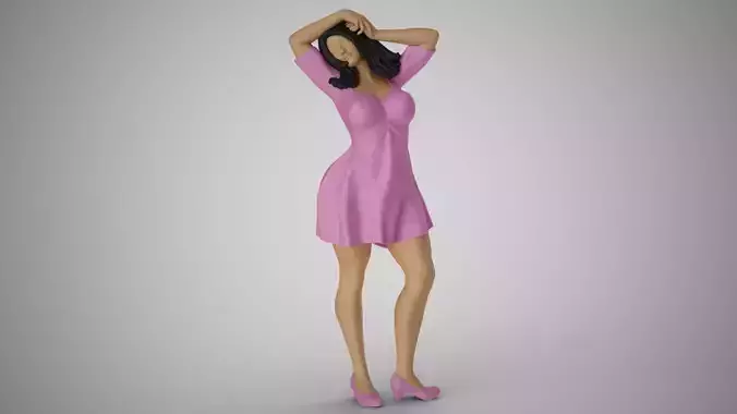 Girl in Powder Pink Dreams