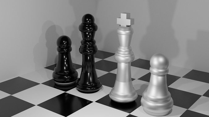 chess pieces 3D print model