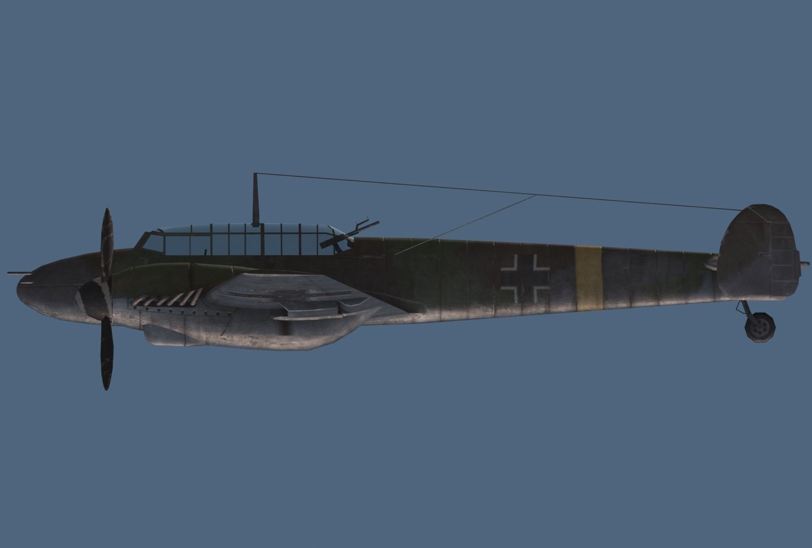 me-110c luftwaffe bf Low-poly 3D model_5