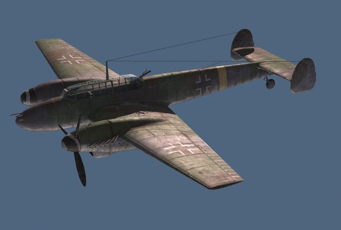 me-110c luftwaffe bf Low-poly 3D model