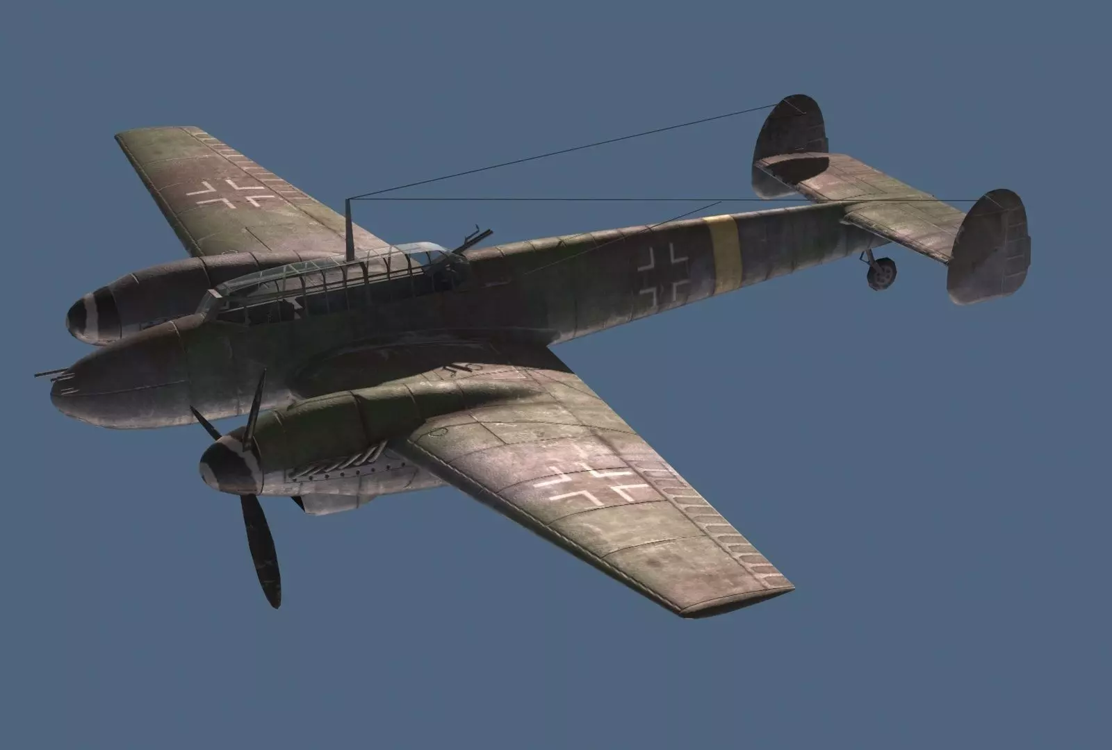 me-110c luftwaffe bf Low-poly 3D model_0