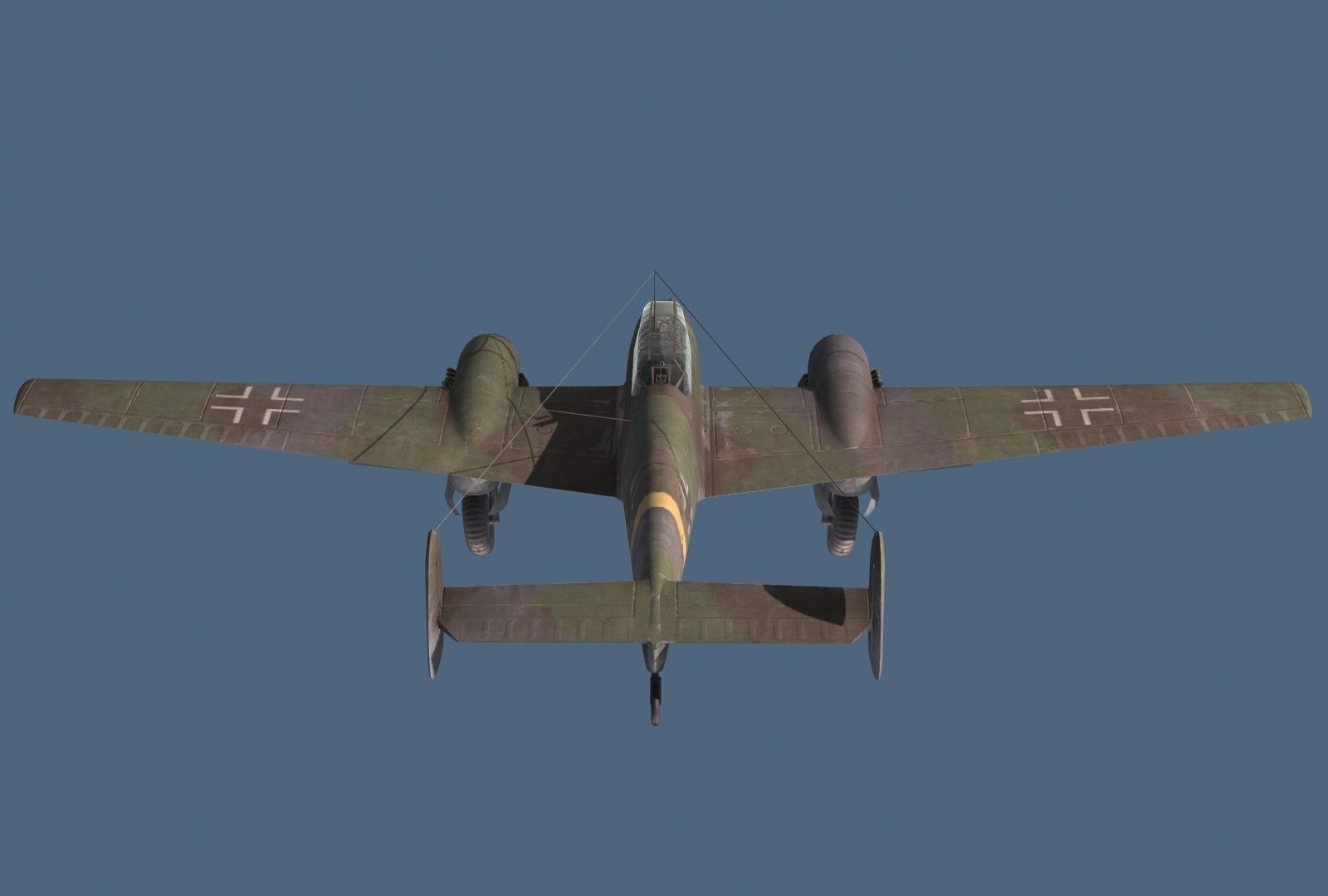 me-110c luftwaffe bf Low-poly 3D model_1