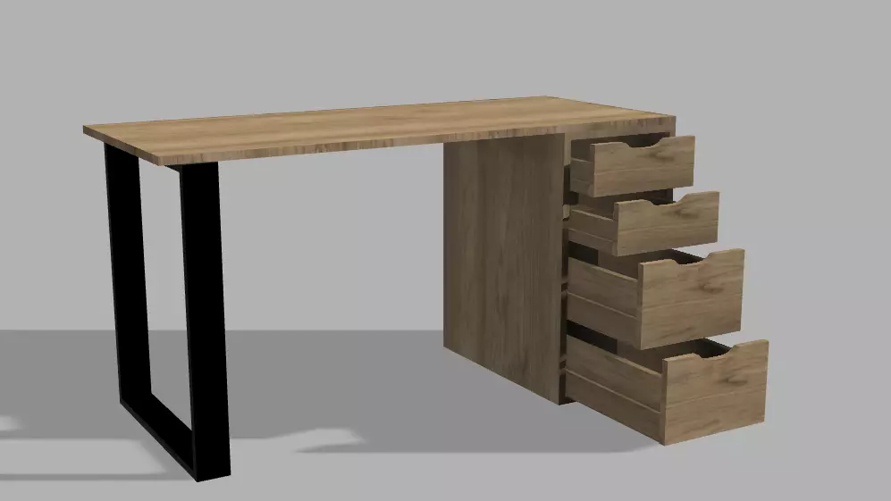 work desk 3D model_0