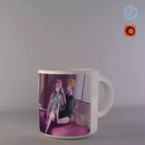 romantic anime mug