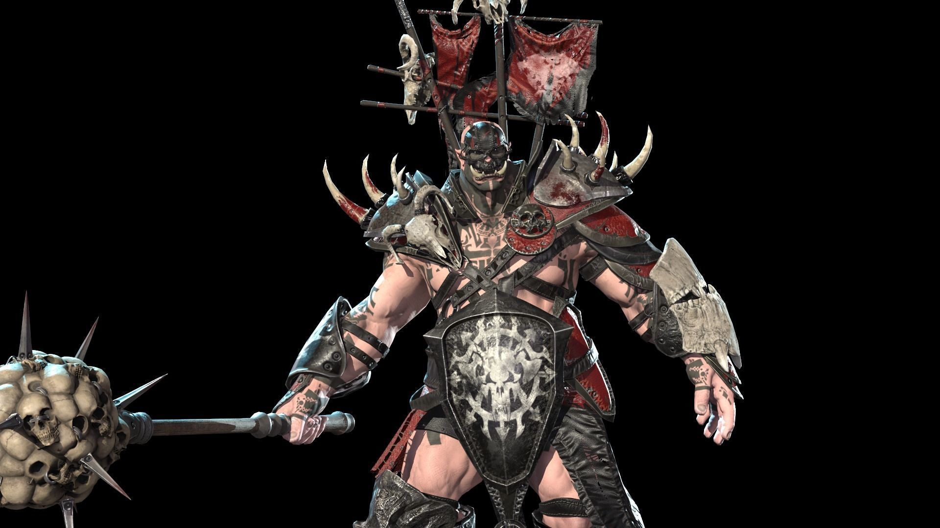 Orc Juggernaut Low-poly 3D model_47