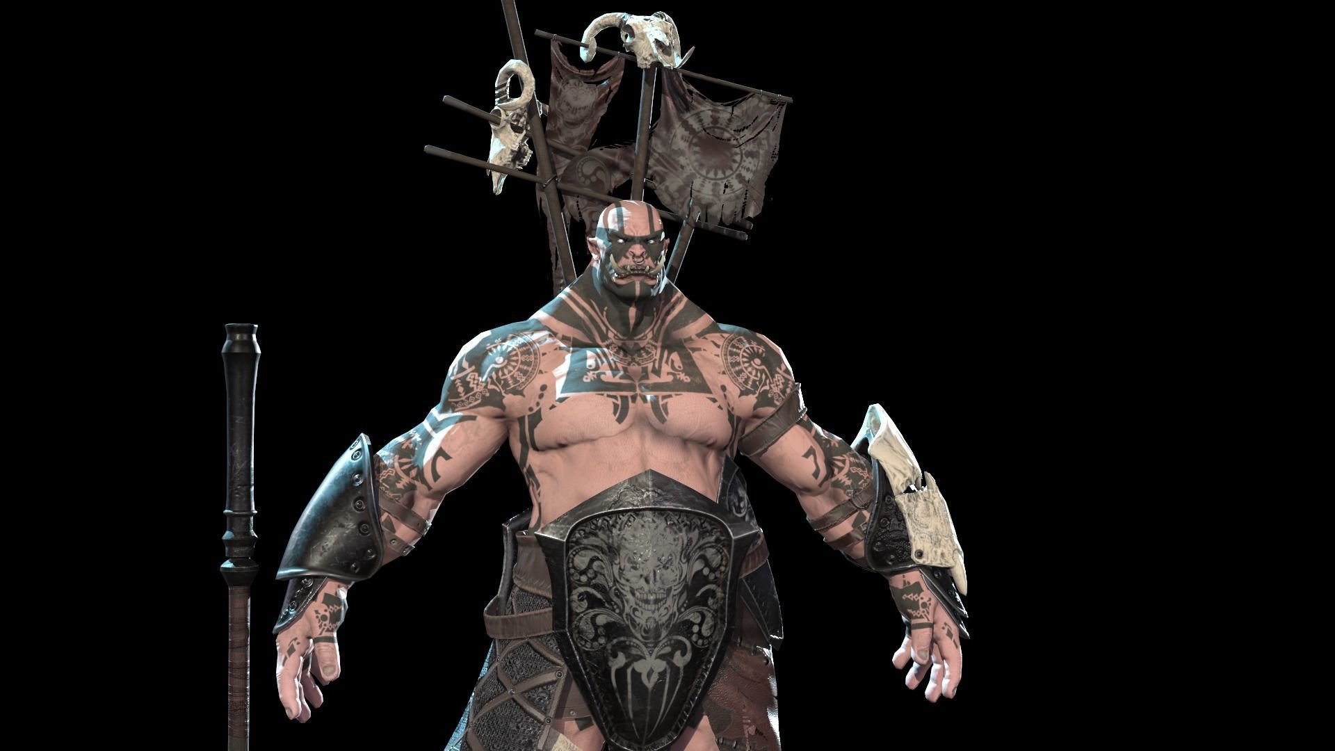 Orc Juggernaut Low-poly 3D model_12