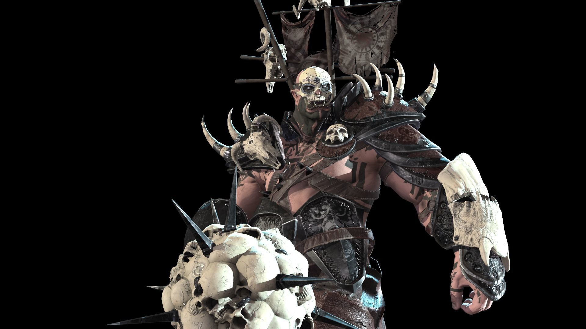 Orc Juggernaut Low-poly 3D model_33