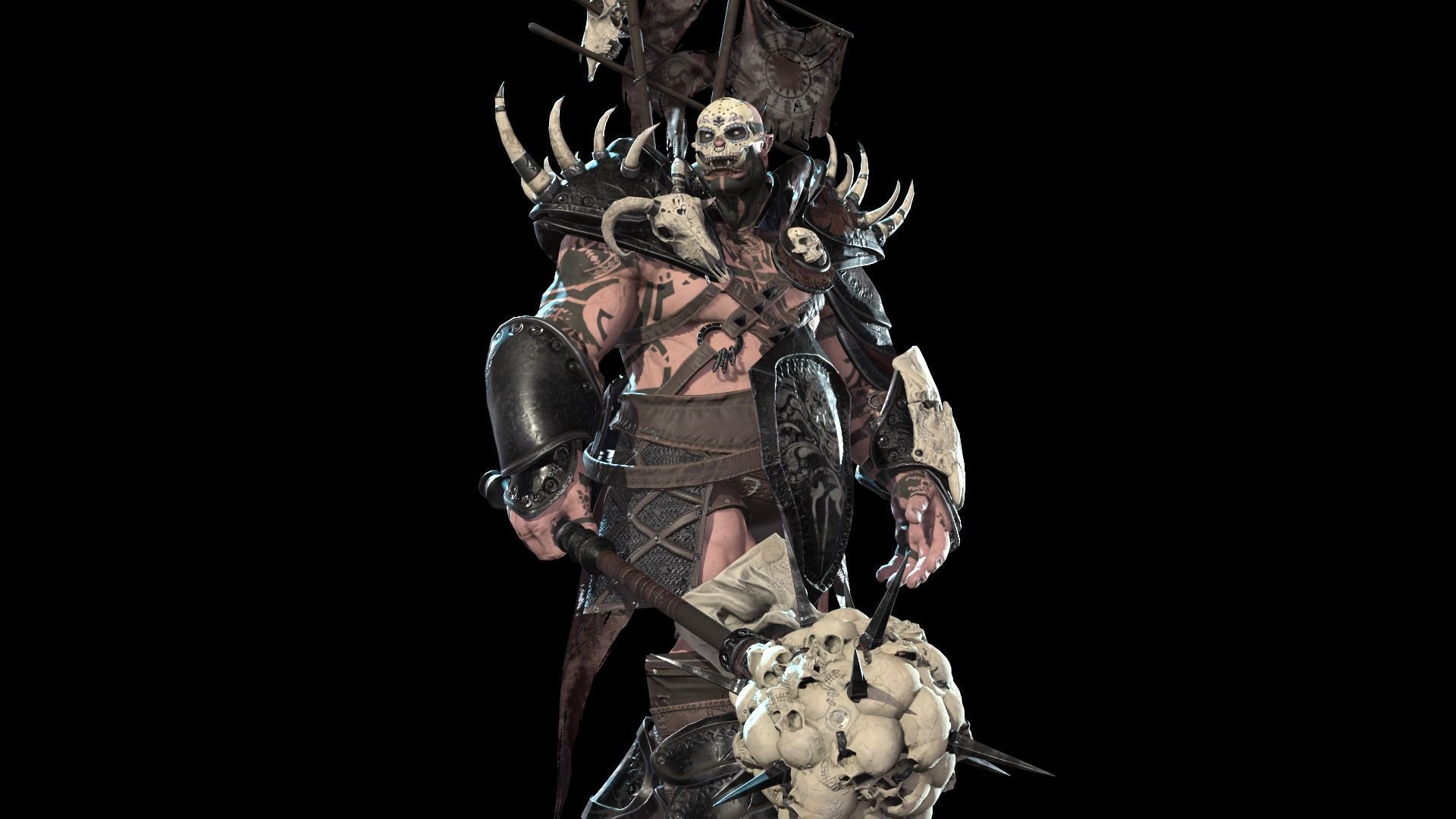 Orc Juggernaut Low-poly 3D model_34