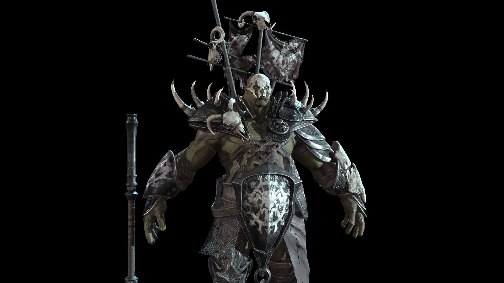 Orc Juggernaut Low-poly 3D model_28