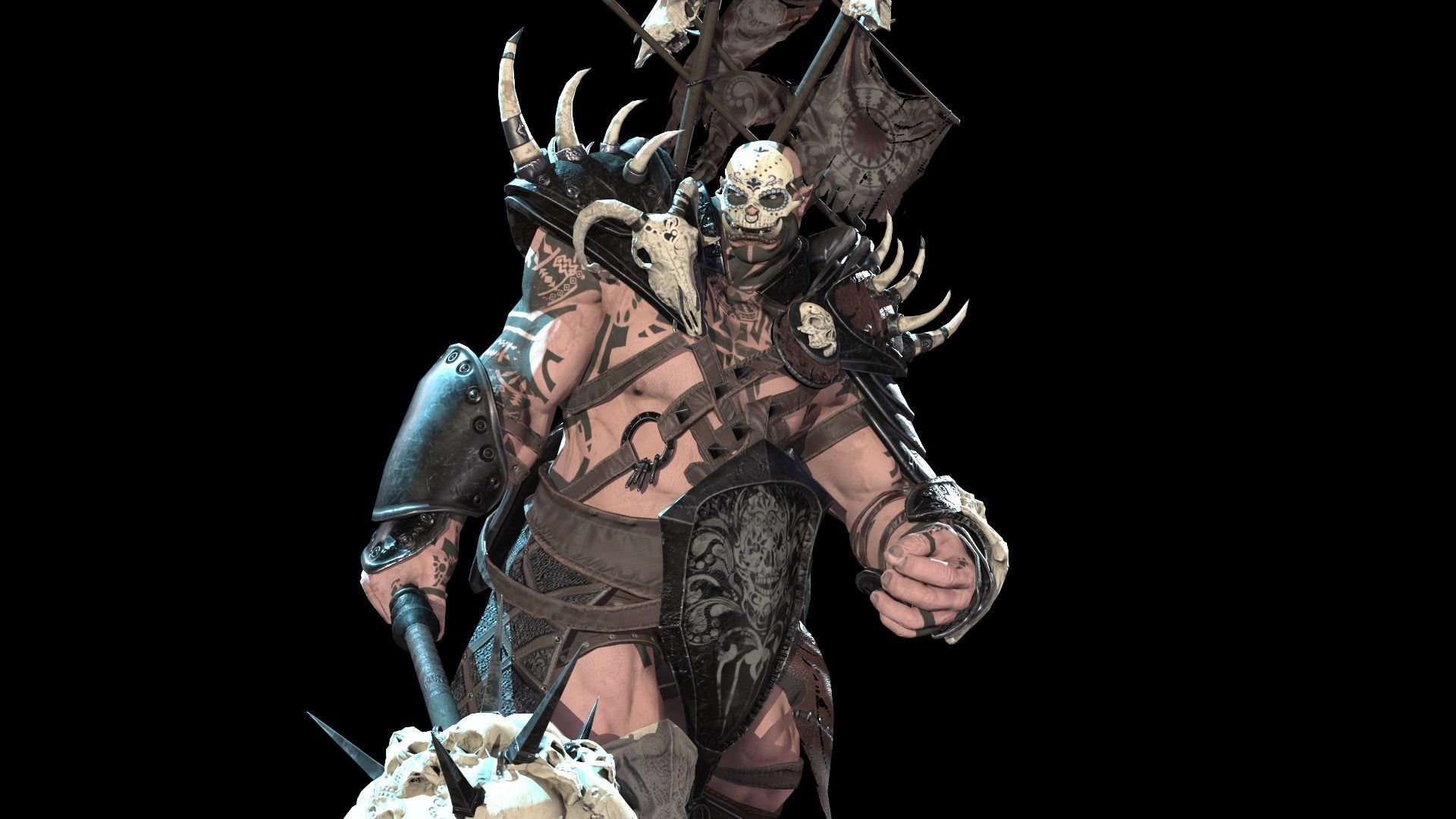 Orc Juggernaut Low-poly 3D model_31