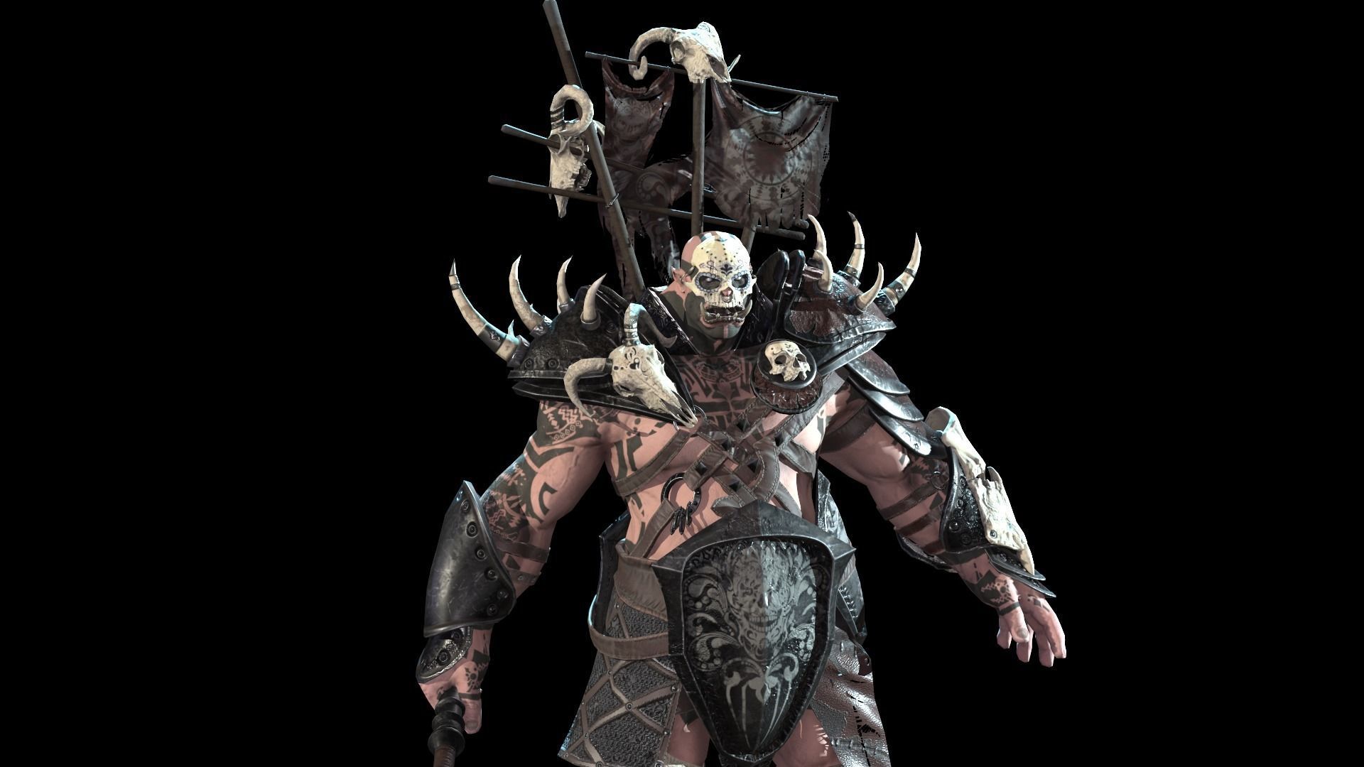 Orc Juggernaut Low-poly 3D model_27