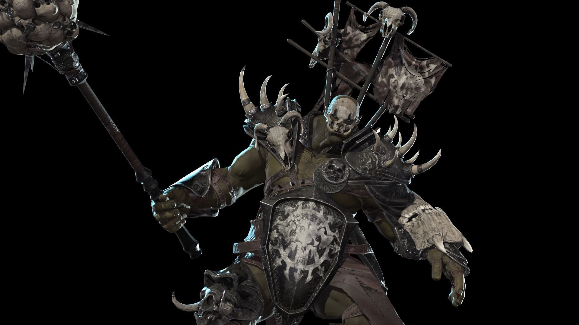 Orc Juggernaut Low-poly 3D model_11