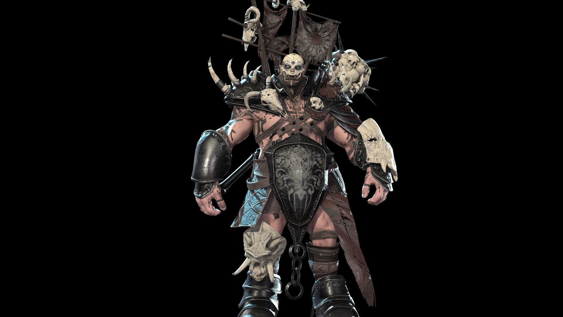 Orc Juggernaut Low-poly 3D model_35