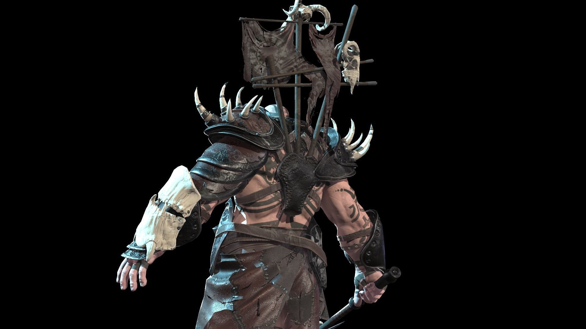 Orc Juggernaut Low-poly 3D model_29