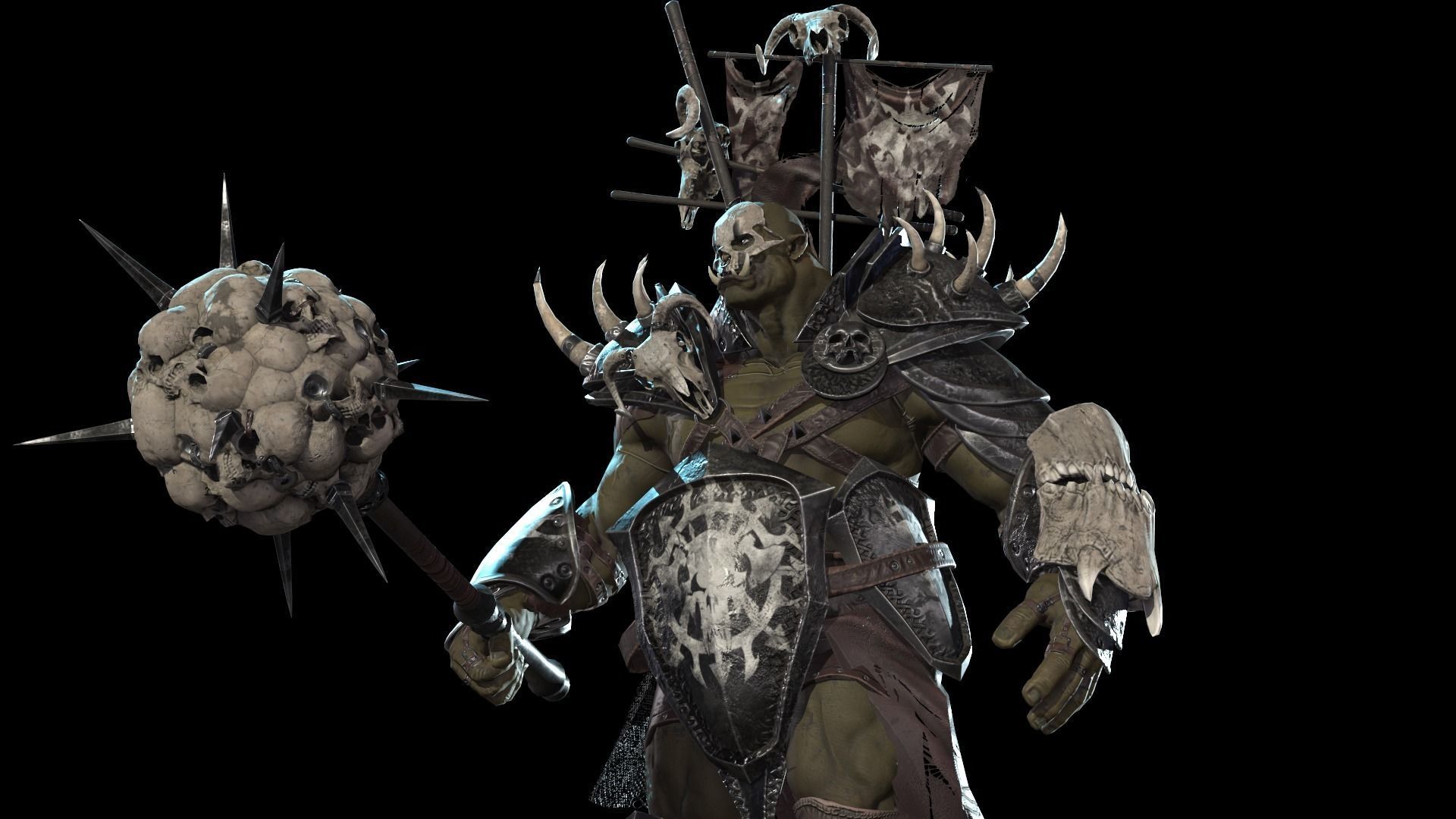 Orc Juggernaut Low-poly 3D model_9