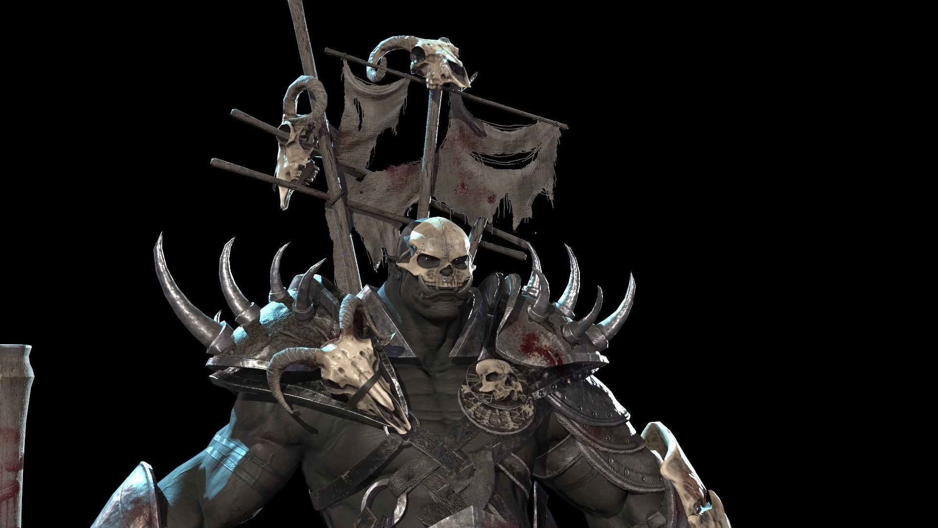 Orc Juggernaut Low-poly 3D model_16