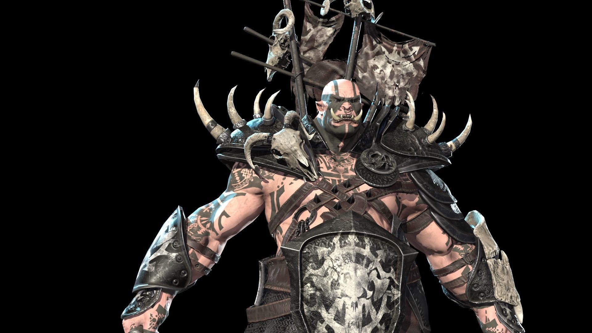 Orc Juggernaut Low-poly 3D model_45