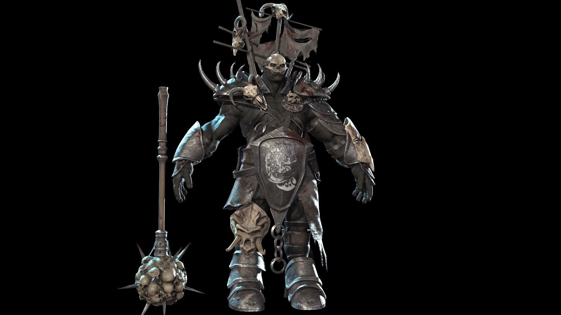 Orc Juggernaut Low-poly 3D model_14