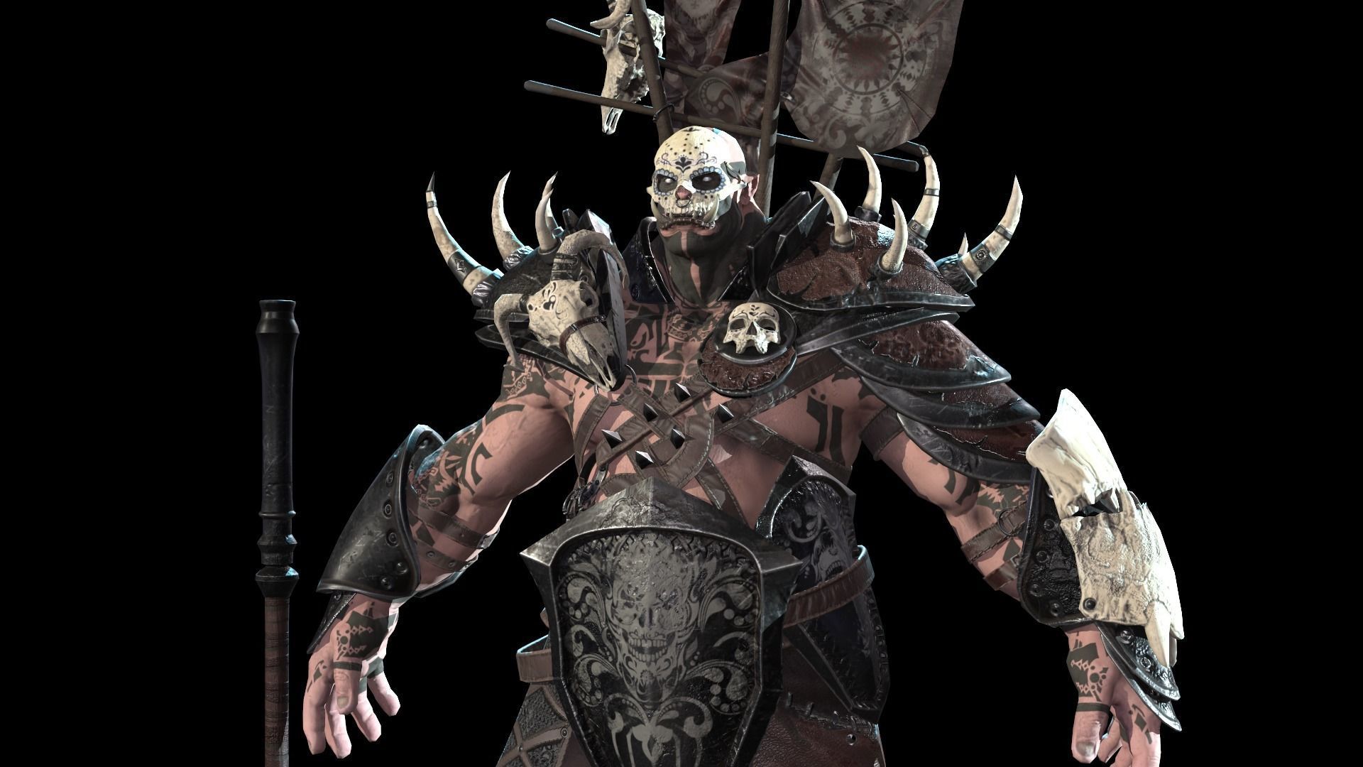 Orc Juggernaut Low-poly 3D model_5