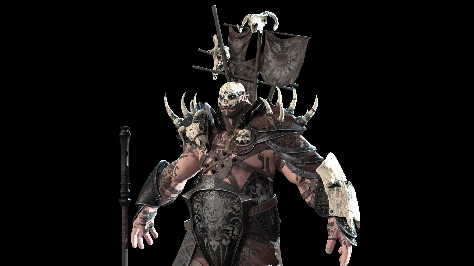 Orc Juggernaut Low-poly 3D model_8