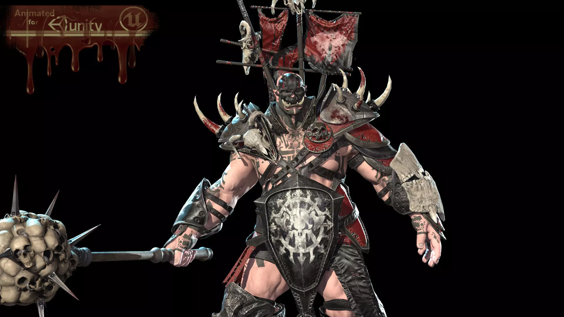 Orc Juggernaut Low-poly 3D model_0