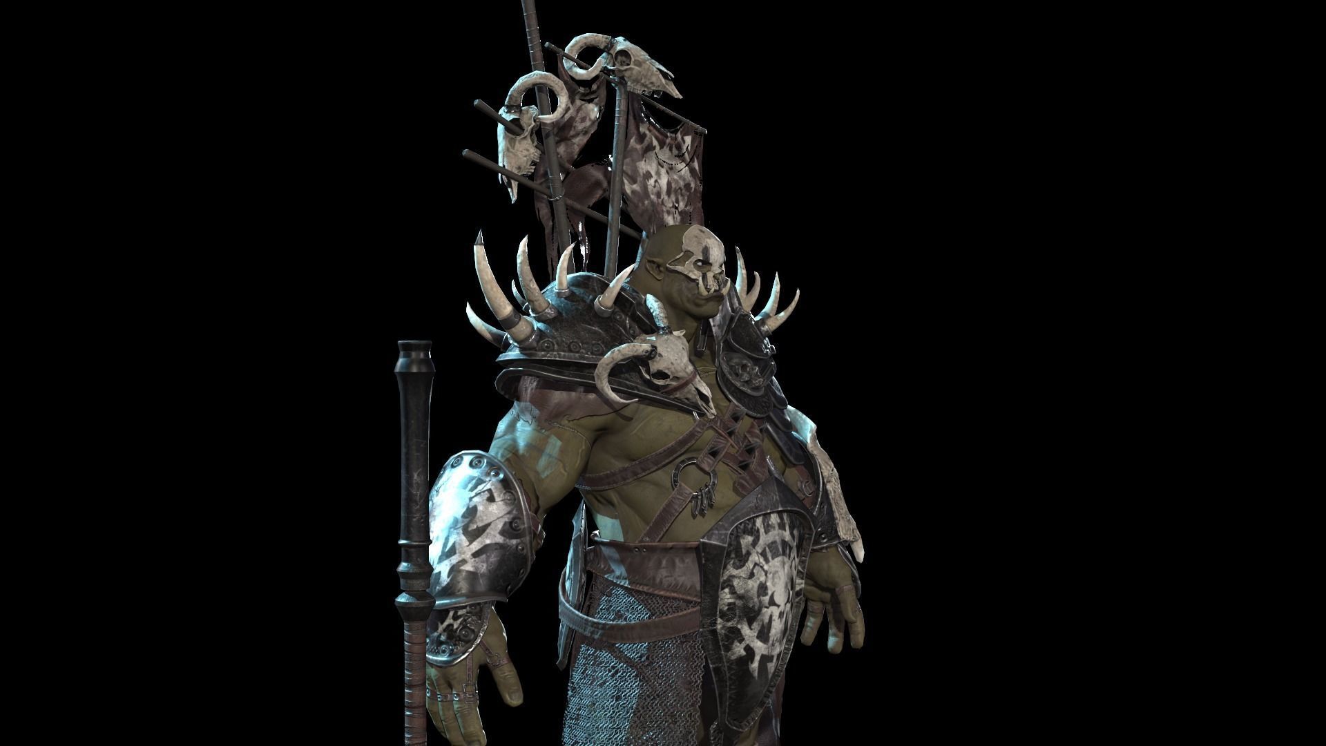 Orc Juggernaut Low-poly 3D model_32