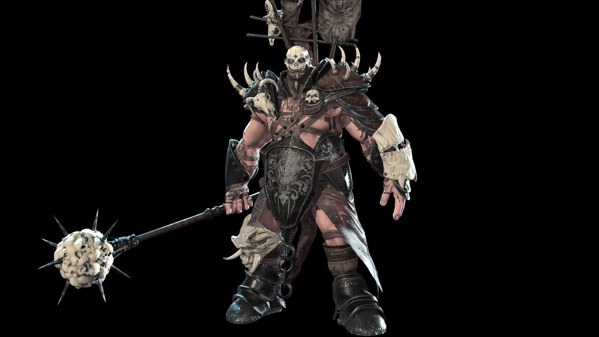 Orc Juggernaut Low-poly 3D model_23