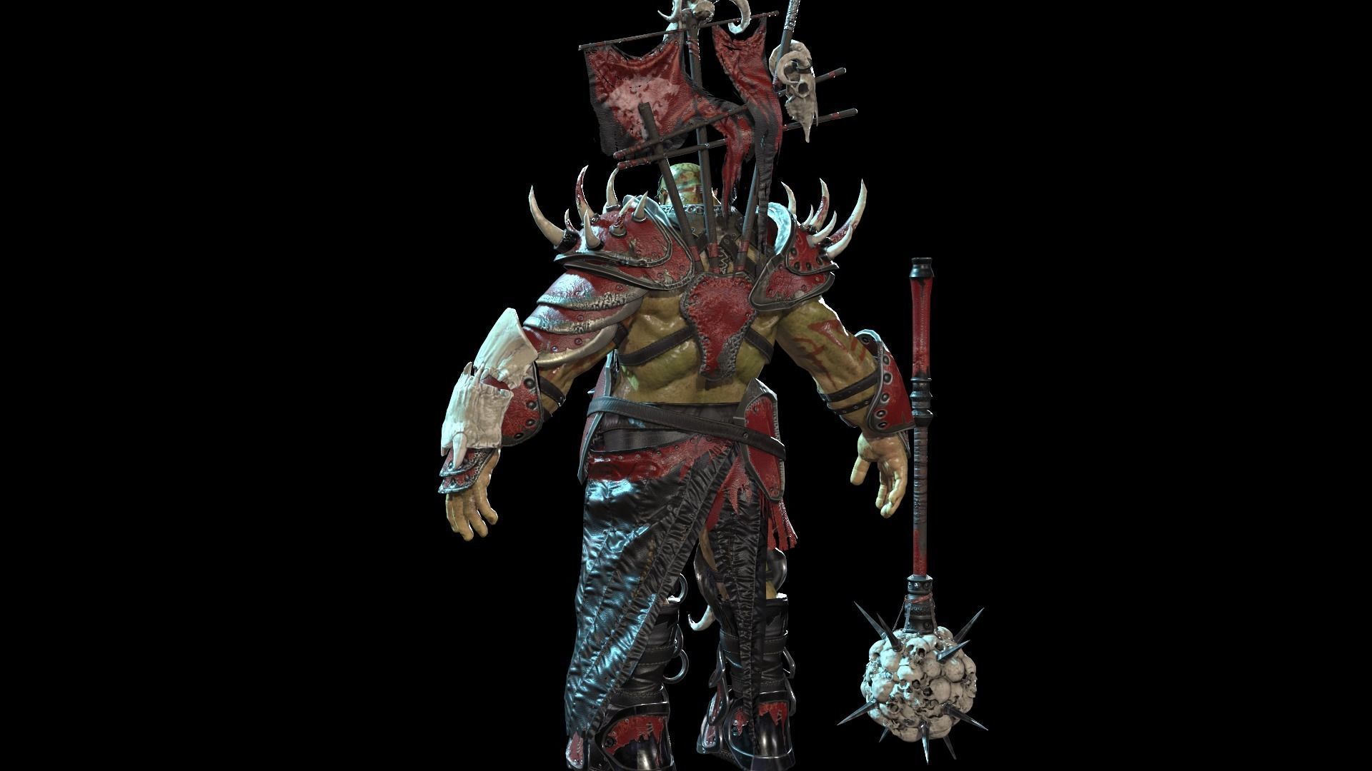 Orc Juggernaut Low-poly 3D model_20