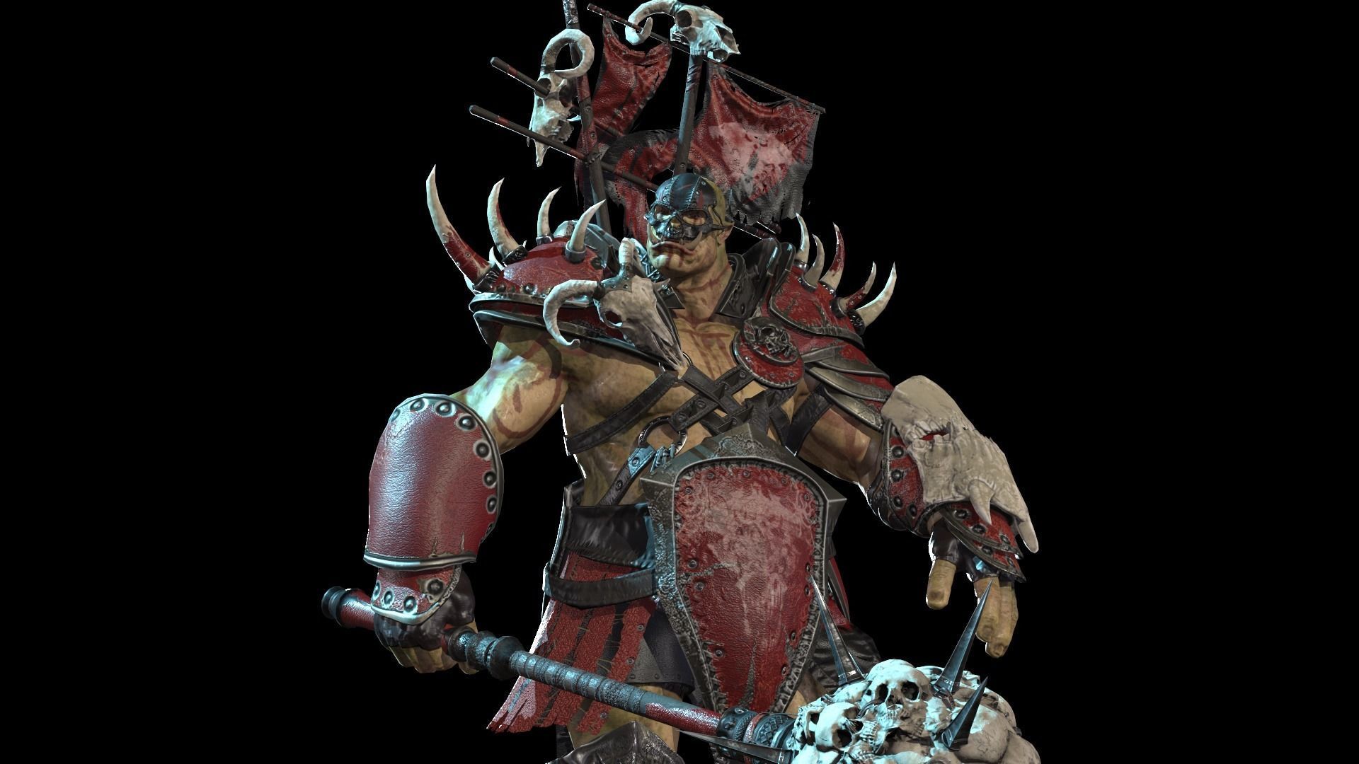 Orc Juggernaut Low-poly 3D model_19