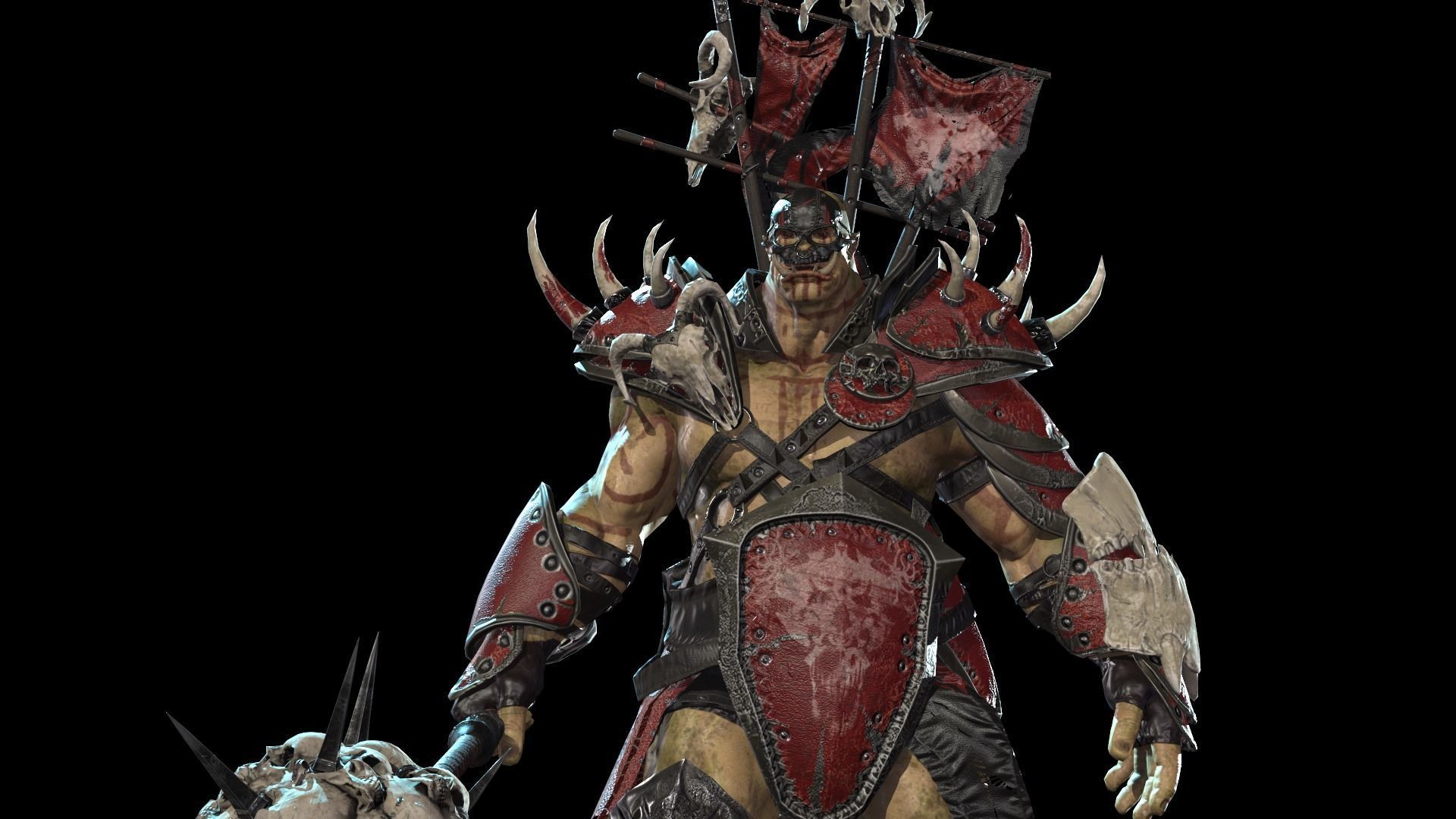 Orc Juggernaut Low-poly 3D model_17