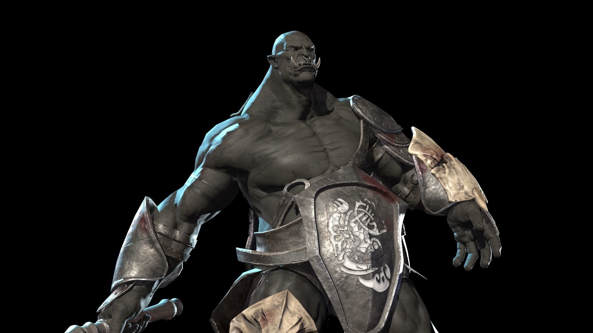 Orc Juggernaut Low-poly 3D model_40