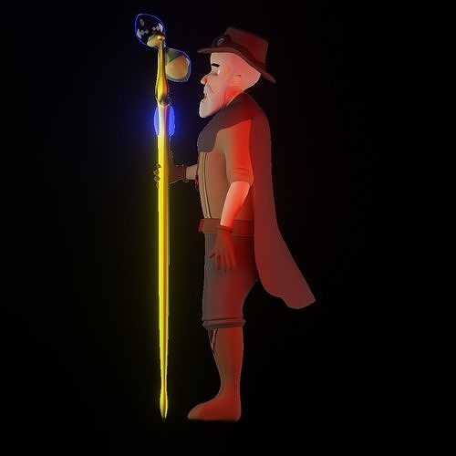 3d character ready for animated Low-poly 3D model
