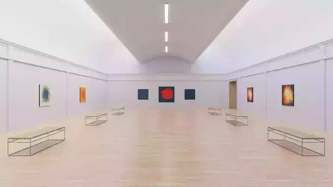 Art Museum Gallery Interior 20 Low-poly 3D model