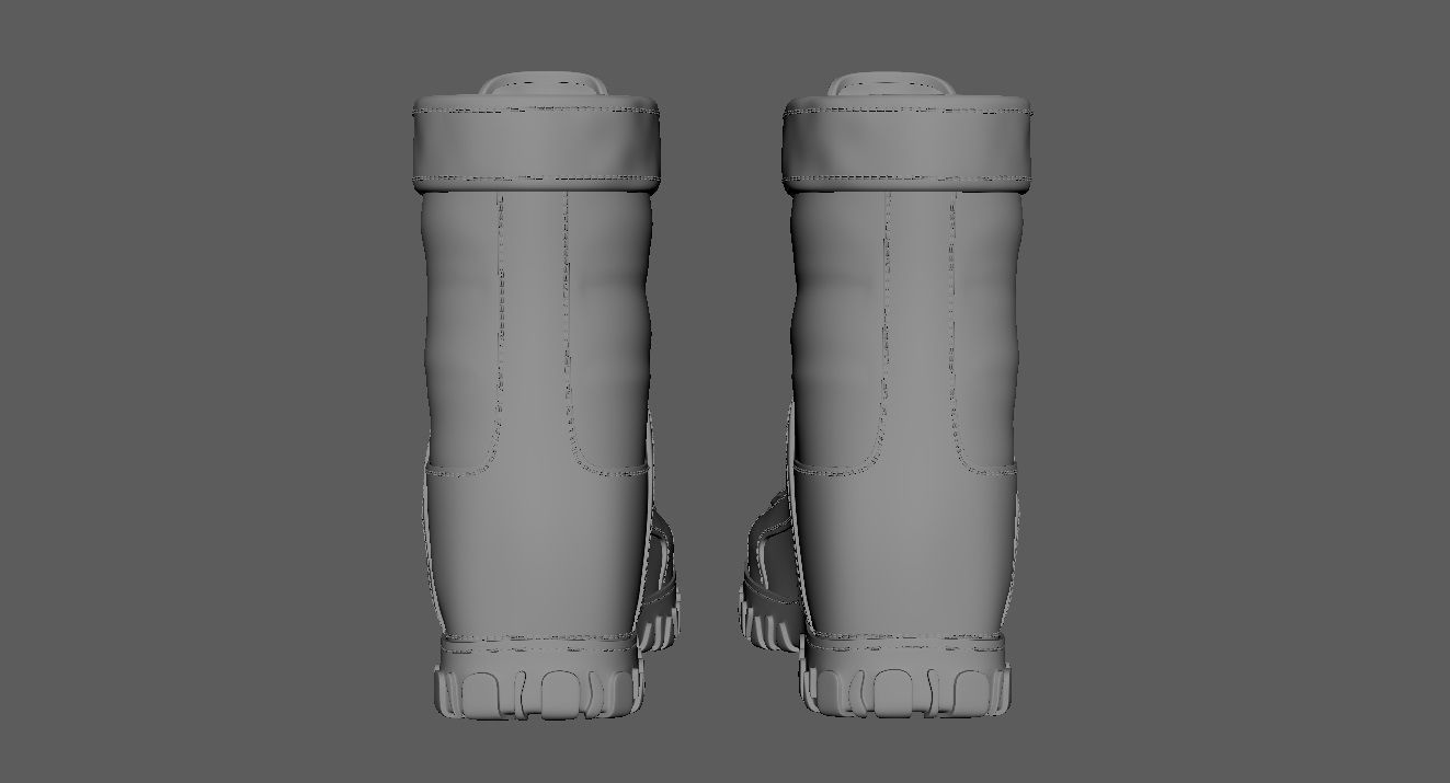 Boot 3D Model pair of combat boots 3D model_10