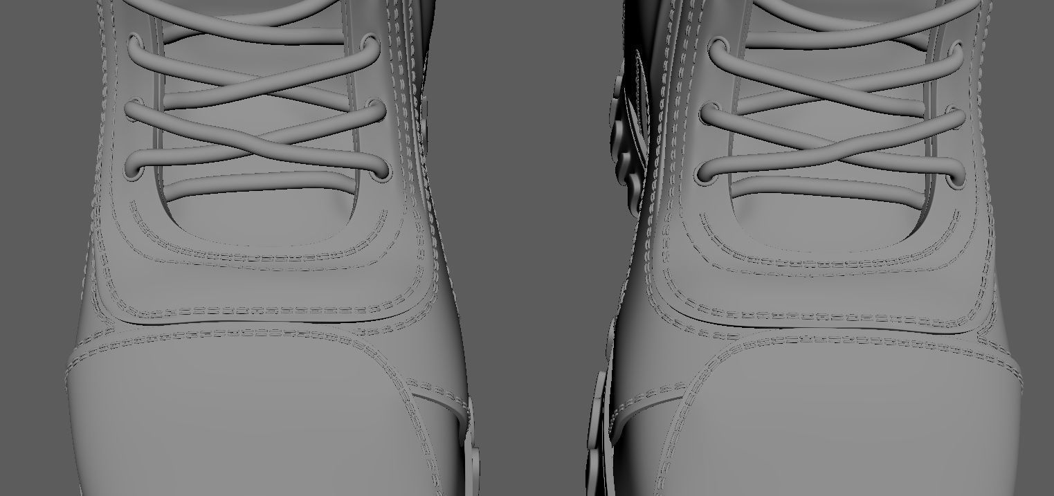 Boot 3D Model pair of combat boots 3D model_11