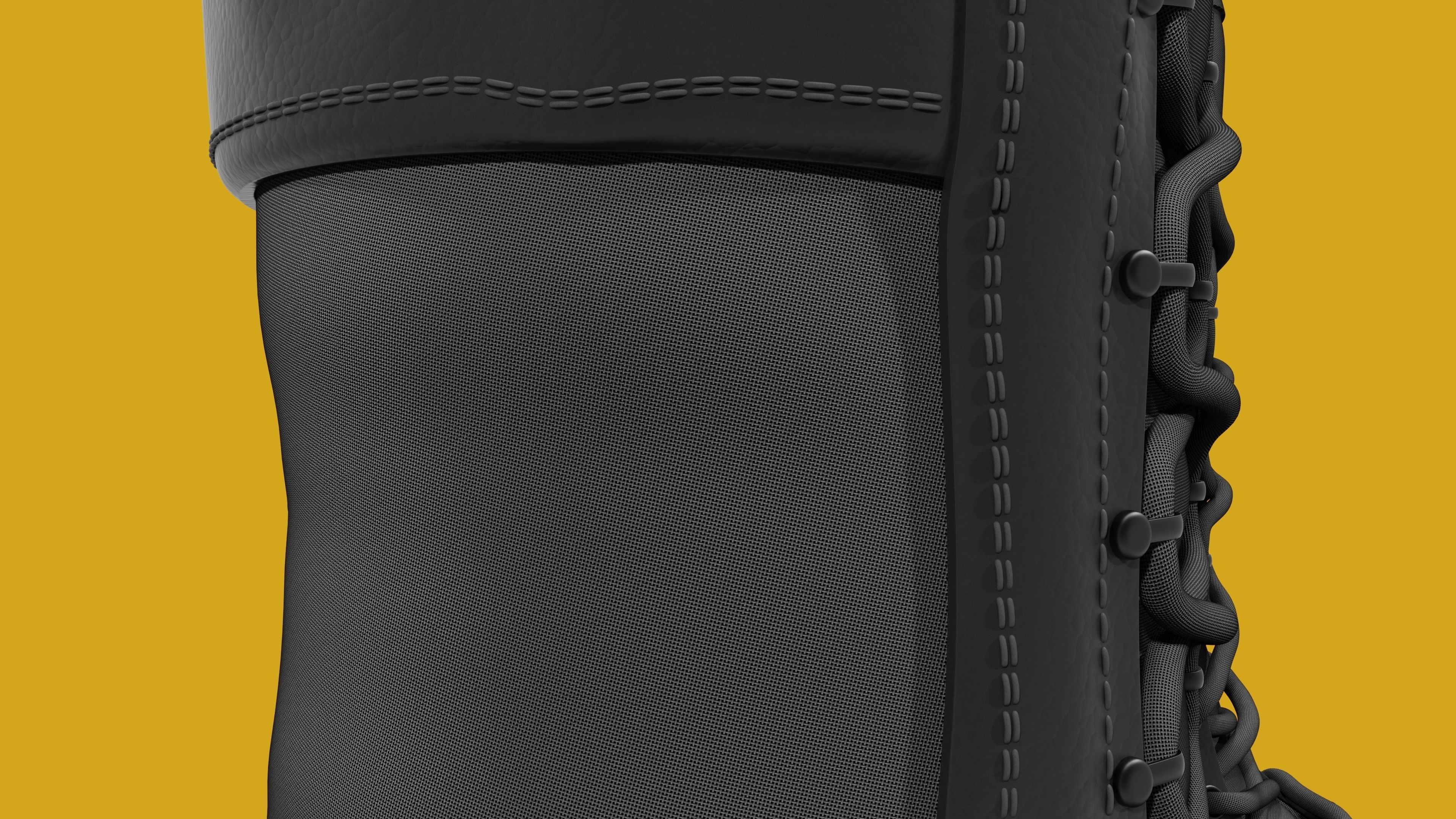 Boot 3D Model pair of combat boots 3D model_7