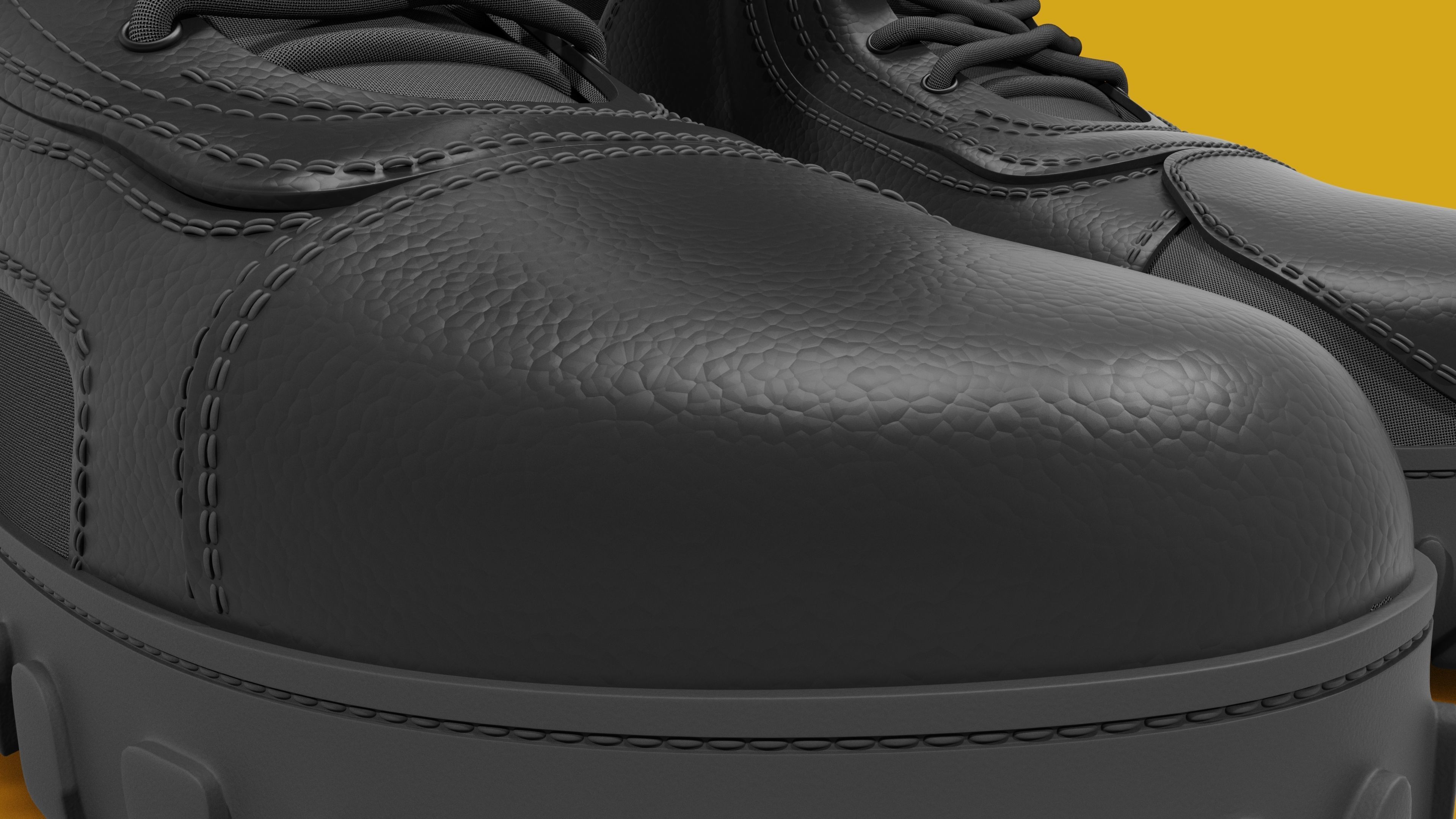 Boot 3D Model pair of combat boots 3D model_6