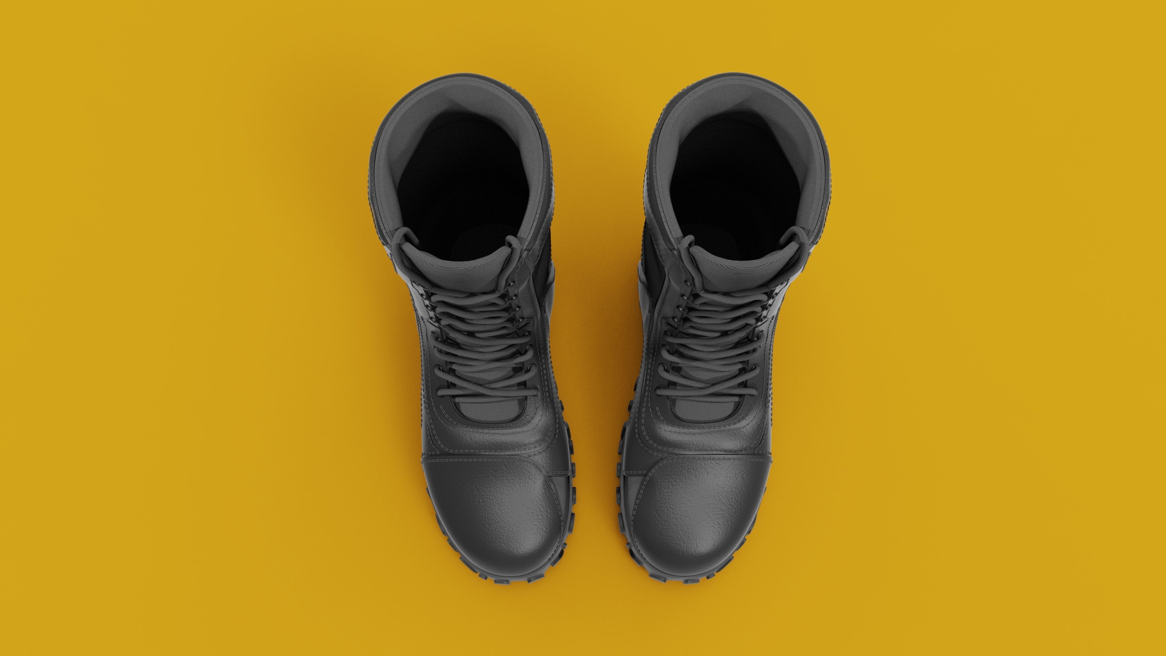 Boot 3D Model pair of combat boots 3D model_4