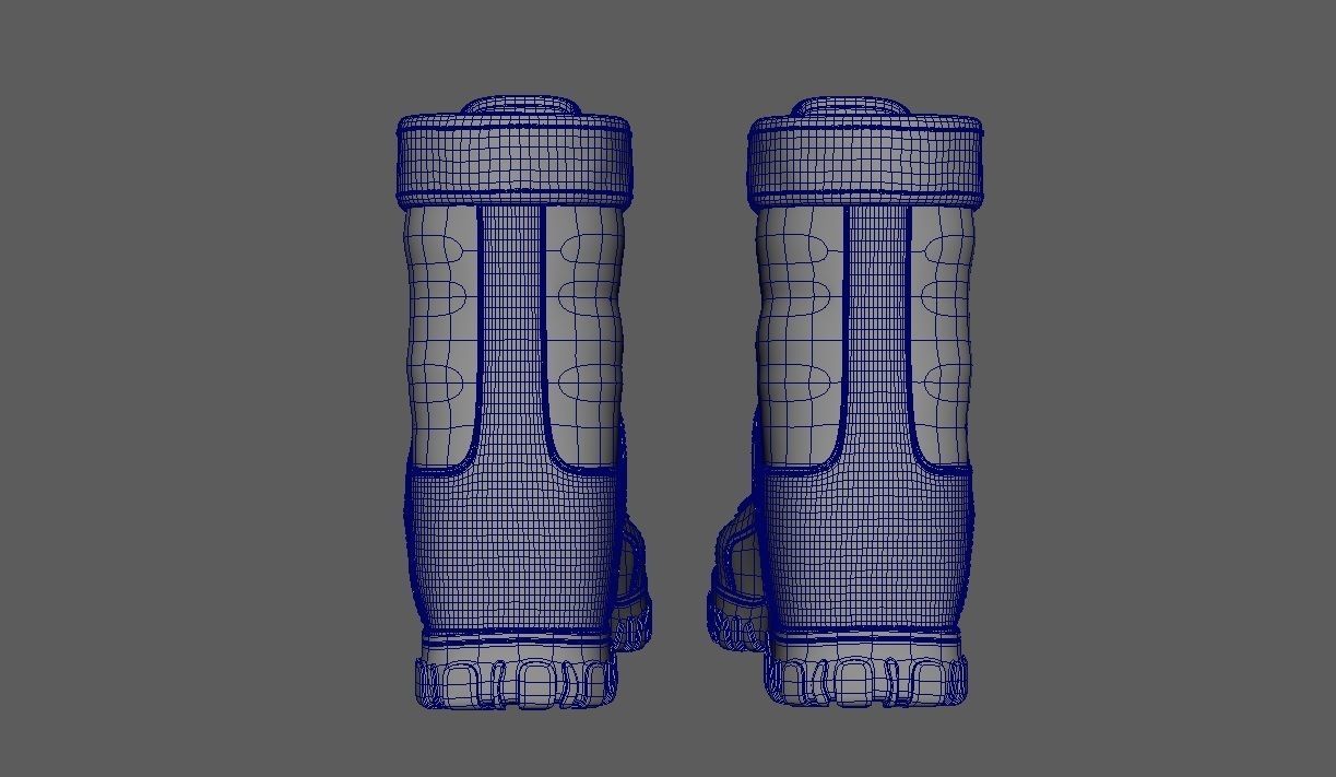 Boot 3D Model pair of combat boots 3D model_25