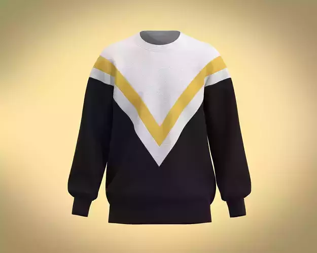 Mens Black And White Sweat Shirt