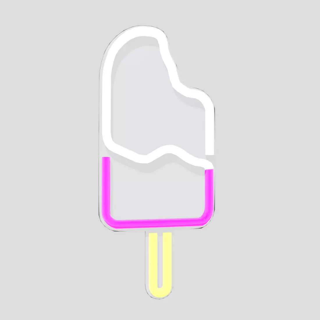 Neon Sign Popsicle Low-poly 3D model_0