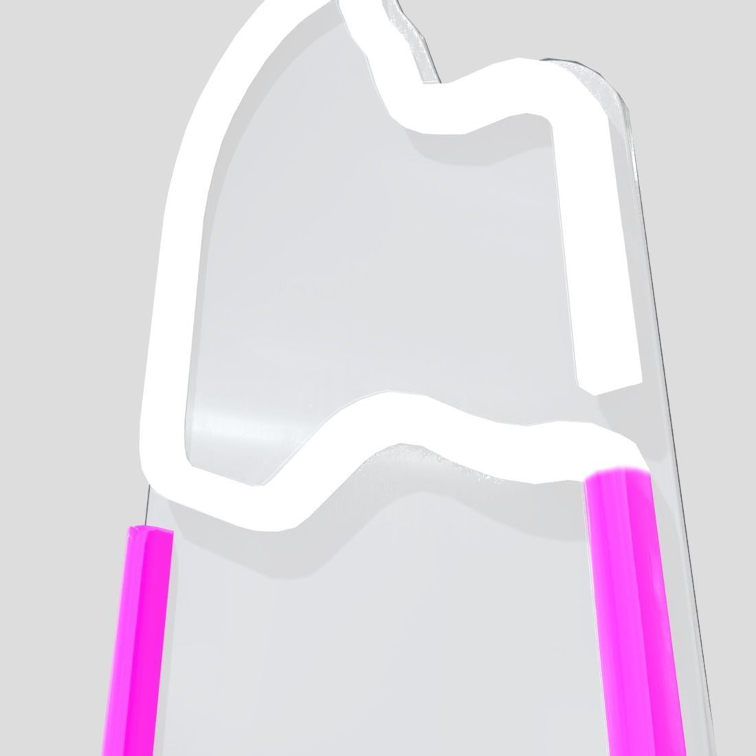Neon Sign Popsicle Low-poly 3D model_13